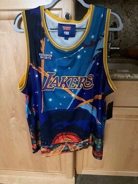 NBA Los Angeles Lakers Blue & Yellow Graphic Jersey
